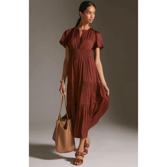 Anthropologie Dresses & Skirts - Anthropologie Somerset Maxi Dress Satin Edition XS